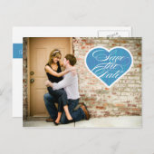Herz | Foto Save the Date Postkarte (Vorne/Hinten)
