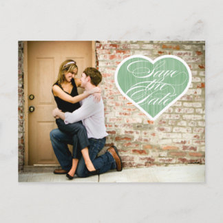 Herz | Foto Save the Date Postkarte