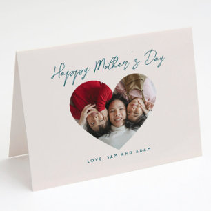 Herz Foto Schriftzug Alles Liebe zum Muttertag Karte