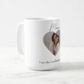 Herz Foto und Text Ich bin, wer ich bin wegen dir  Kaffeetasse (Vorderseite Links)