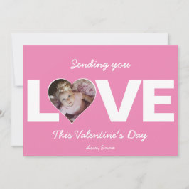 Herz Foto Valentine Sendet Ihnen Liebe Feiertagskarte