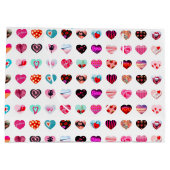 Herz-FotoCollage Große Geschenktüte (Rückseite)