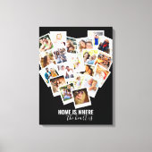 Herz-FotoCollage | Zuhause is where the Heart is Leinwanddruck (Vorderseite)