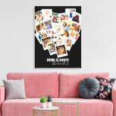 Herz-FotoCollage | Zuhause is where the Heart is Leinwanddruck (Insitu (Wohnzimmer))