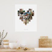 Herz-Fotomosaik Poster (Küche)