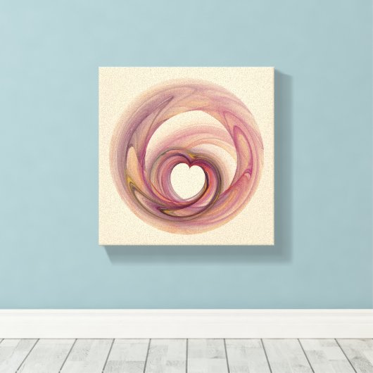 Herz-Fraktal Leinwanddruck (Insitu (Holzboden))
