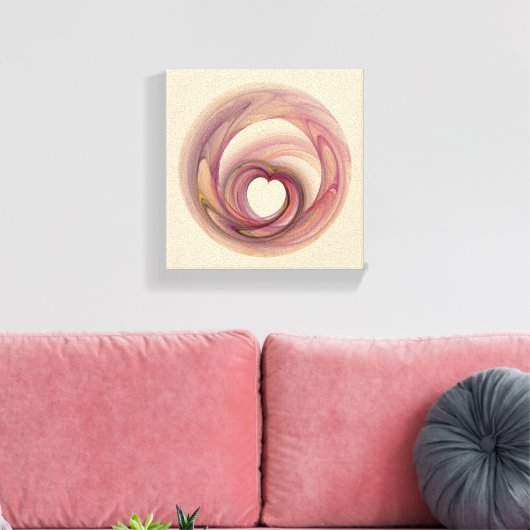Herz-Fraktal Leinwanddruck (Insitu (Wohnzimmer))