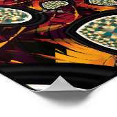 Herz-Fraktal-Muster Poster (Ecke)