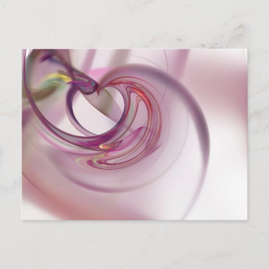 Herz-Fraktal Postkarte (Vorderseite)