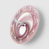 Herz-Fraktal Runde Wanduhr (Winkel)