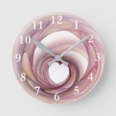 Herz-Fraktal Runde Wanduhr (Vorderseite)