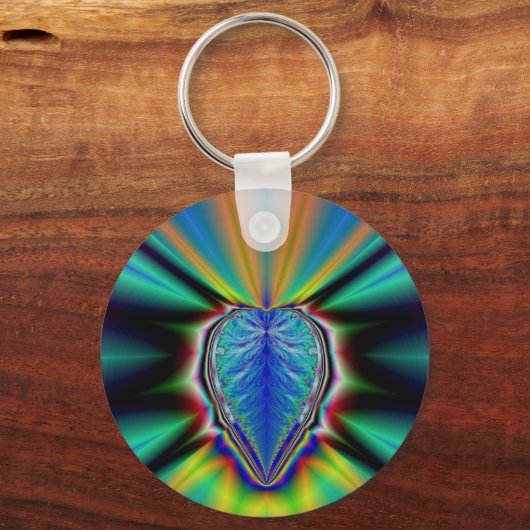 Herz-Fraktal Schlüsselanhänger (Vorderseite)