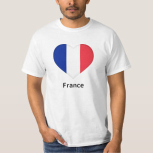 Herz - Frankreich - Flagge T-Shirt