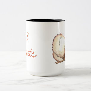 Herz-Frettchen-Tasse Zweifarbige Tasse