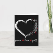 Herz Frieden Liebe Golf Spieler Srt Liebhaber Outf Karte (Vorderseite)