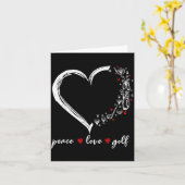 Herz Frieden Liebe Golf Spieler Srt Liebhaber Outf Karte (Gelbe Blume)