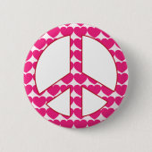 Herz-Friedenszeichen Button (Vorderseite)