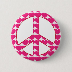 Herz-Friedenszeichen Button