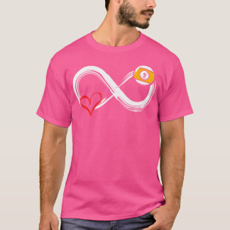 Herz für Billard Snooker 8 Ball Pool Fan Billiar T-Shirt