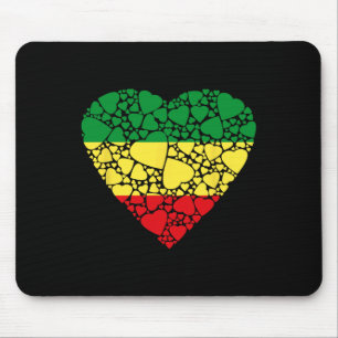 Herz für den 19. Juni - Panafrikanische Flagge Mousepad