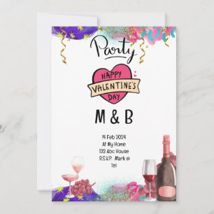 Herz für den Valentinstag [Save the Date künstleri Einladung