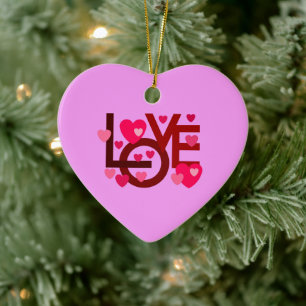 Herz für Geliebte Keramik Ornament