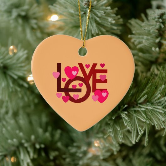 Herz für Geliebte Keramik Ornament (Baum)