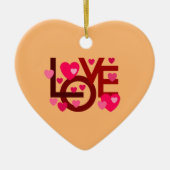 Herz für Geliebte Keramik Ornament (Vorne)