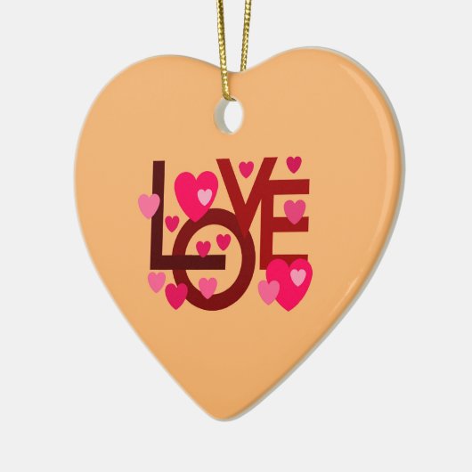 Herz für Geliebte Keramik Ornament (Links)