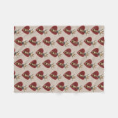 Herz für Giraffen Fleecedecke (Vorderseite (Horizontal))