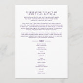 Herz für immer Beerdigungsprogramm dunkel lila Programm (Rückseite)