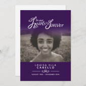 Herz für immer Beerdigungsprogramm dunkel lila Programm (Vorne/Hinten)