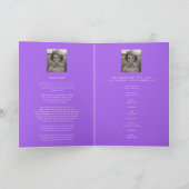 Herz für immer Beerdigungsprogramm lila weiß Programm (Innenseite)