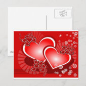 Herz für Liebe Postkarte (Vorne/Hinten)