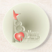 Herz für Weihnachten Getränkeuntersetzer (Vorne)