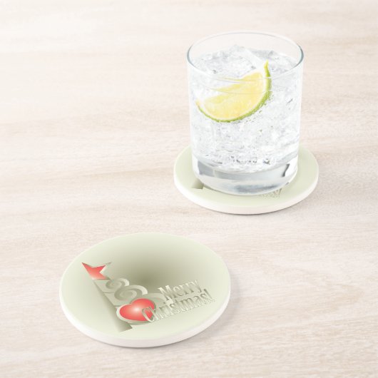 Herz für Weihnachten Getränkeuntersetzer (Seite)