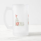 Herz für Weihnachten Mattglas Bierglas (Links)