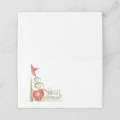 Herz für Weihnachten Platzkarte (Außenseite Aufgefaltet)