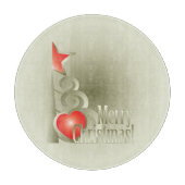 Herz für Weihnachten Schneidebrett (Vorderseite)