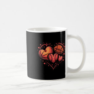 Herz Fußball Basketball Baseball Valentinstag Kaffeetasse
