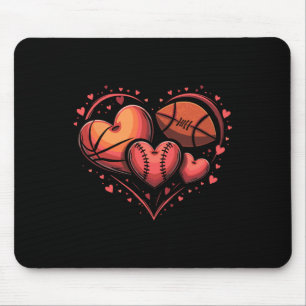 Herz Fußball Sketch Sell Valentine Tagesspass Mousepad