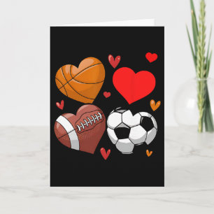 Herz Fußbyll Bysketbyll Fußball Valentinstag Sport Karte