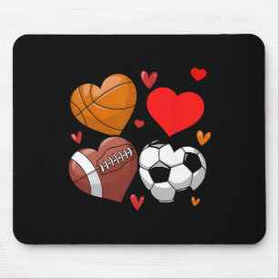 Herz Fußbyll Bysketbyll Fußball Valentinstag Sport Mousepad