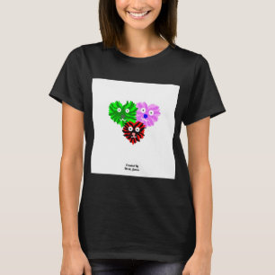 Herz Fuzzies Das schwarze T-Shirt der Frauen