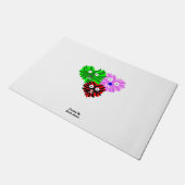 Herz Fuzzies Door Mat Fußmatte (Schrägansicht)