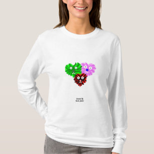 Herz Fuzzies Frauen-Langschläfer-Shirt T-Shirt