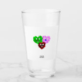 Herz Fuzzies Glass Tumbler (Vorderseite)