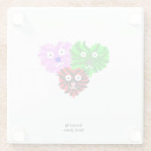 Herz Fuzzies Glass Untersetzer (Rückseite)