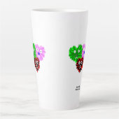 Herz Fuzzies Große Latte Tasse (Vorderseite)