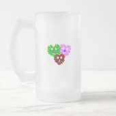 Herz Fuzzies Große Mattierte Tasse (Links)